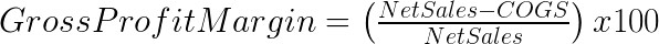 Gross Profit Margin Formula