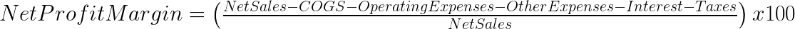 Net Profit Margin Formula
