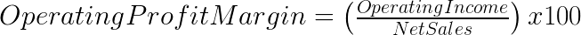 Operating Profit Margin Formula