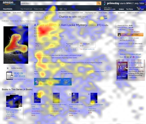 Heatmap Amazon Product Page