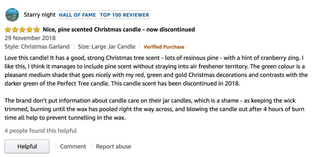 Customer Review Example on Amazon