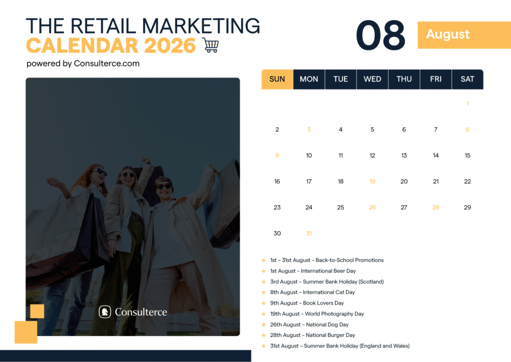 Retail Marketing Calendar August 2026
