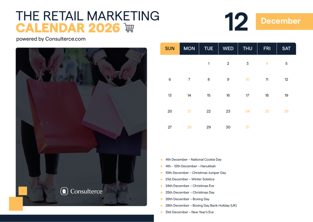 Retail Marketing Calendar December 2026