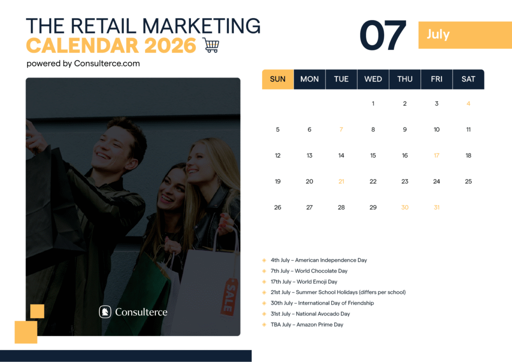 Retail Marketing Calendar July 2026