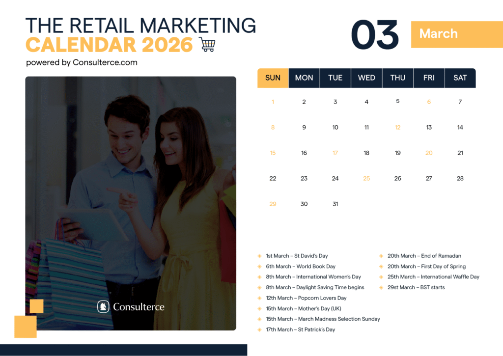 Retail Marketing Calendar March 2026