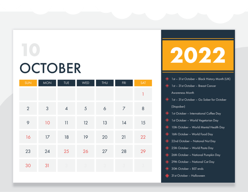 The Retail Marketing Calendar - October 2022