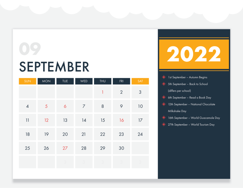 The Retail Marketing Calendar - September 2022