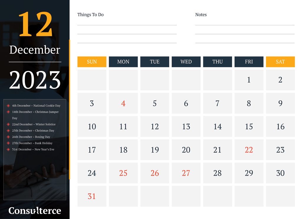 Retail Marketing Calendar - December 2023