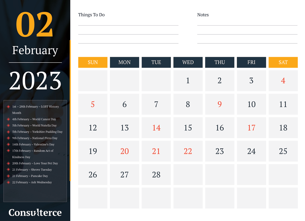 Retail Marketing Calendar - February 2023