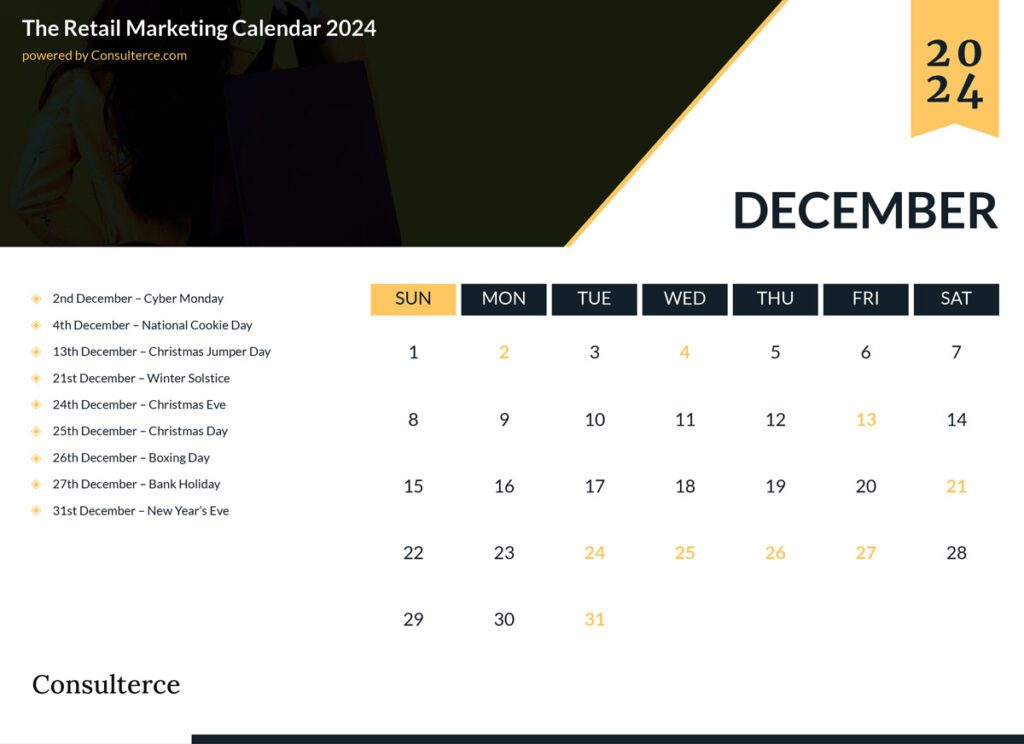 Retail Marketing Calendar - December 2024
