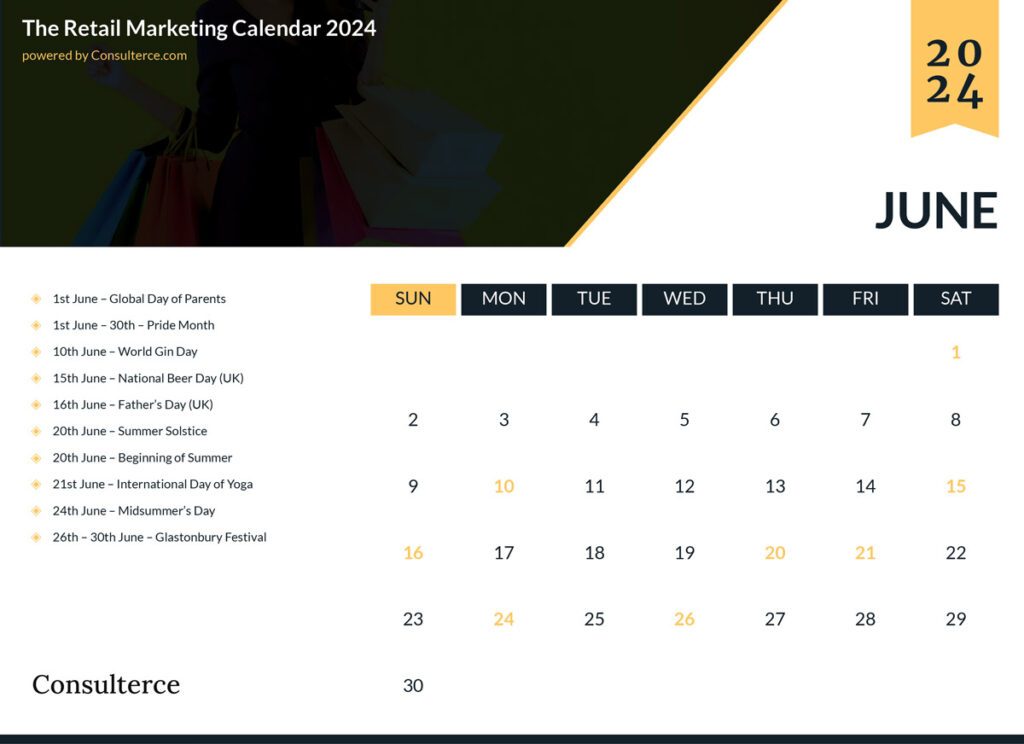 Retail Marketing Calendar - June 2024