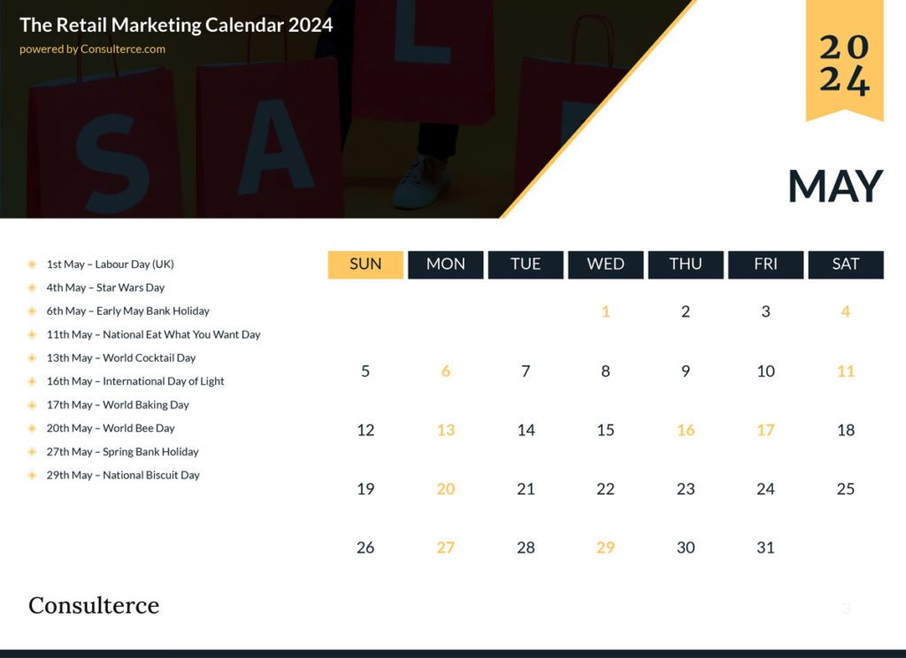 Retail Marketing Calendar - May 2024