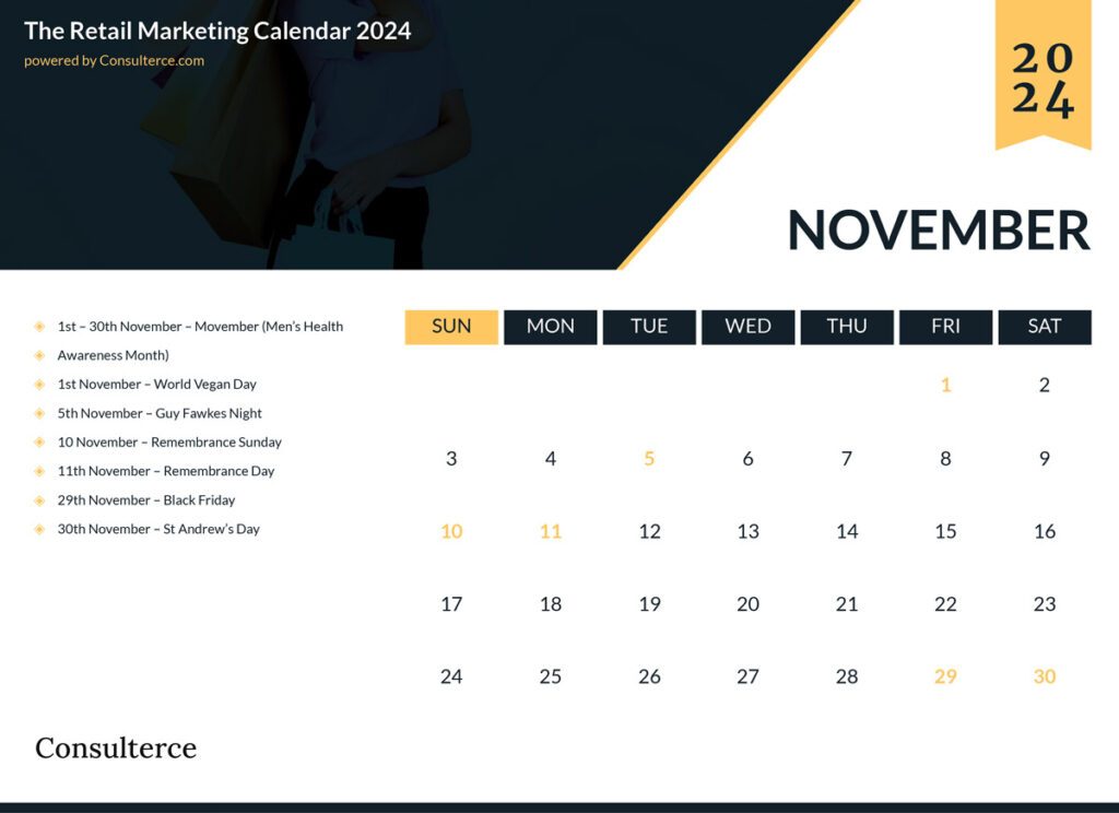 Retail Marketing Calendar - November 2024