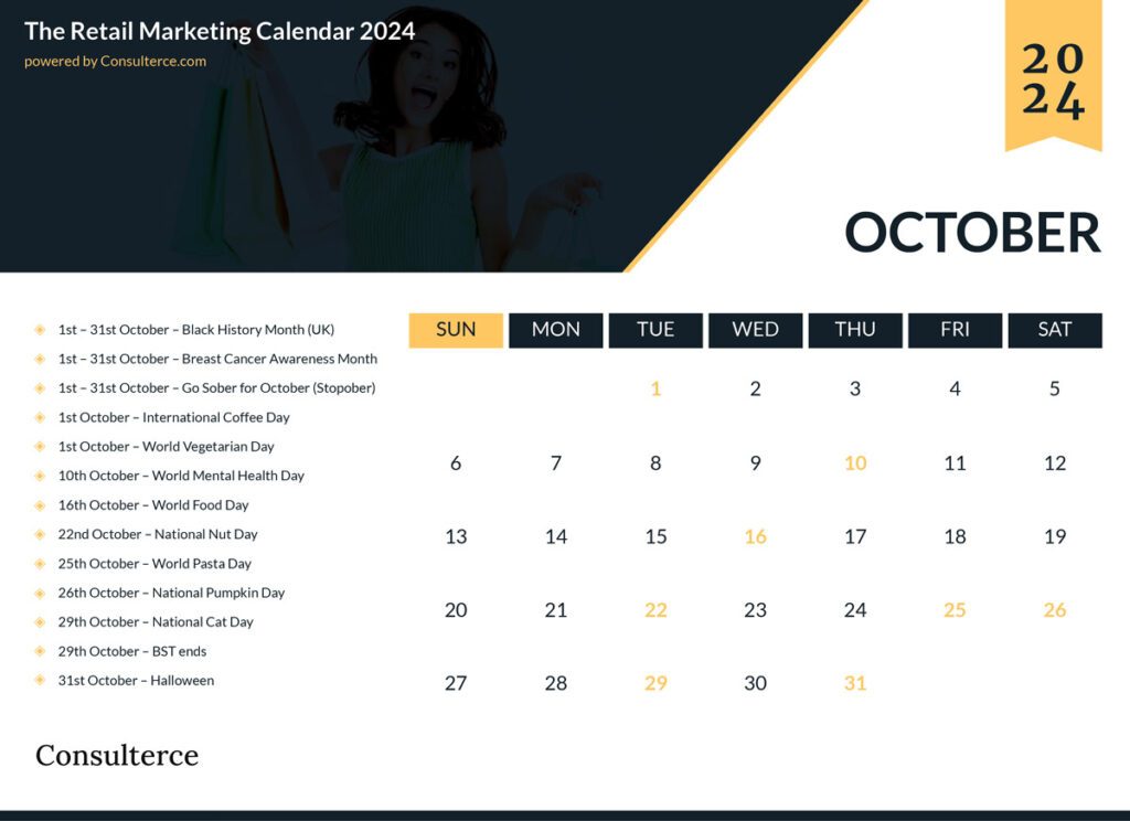 Retail Marketing Calendar - October 2024